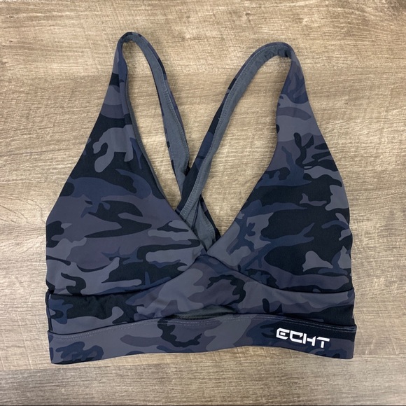ECHT Other - ECHT Camo Crossback Keyhole Spors Bra